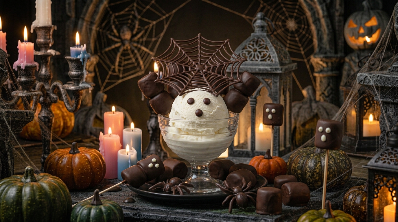 Spider eggs ice cream